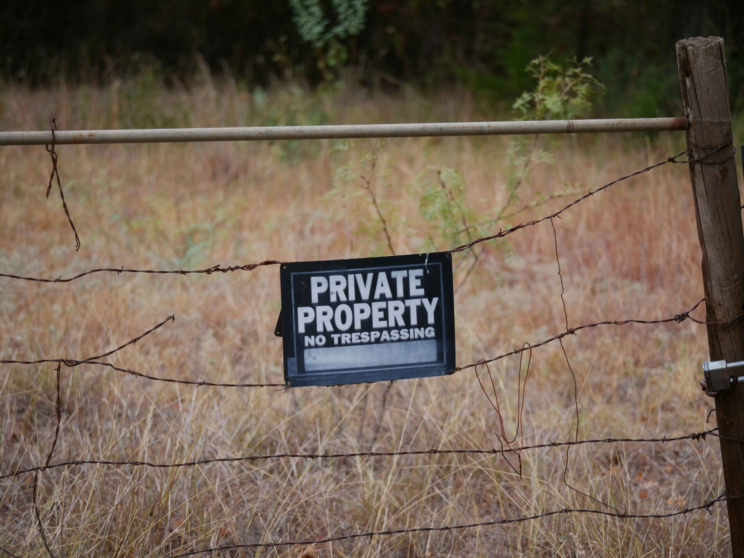 A No Trespassing Sign